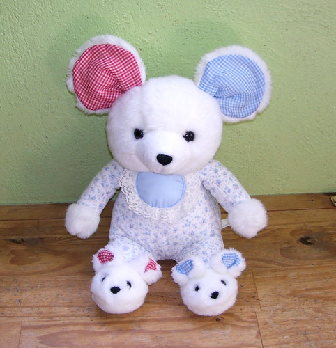 Peluche doudou souris vintage - peluche,