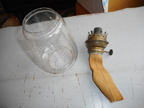 Lot verre ancien pour lampe - pour,
