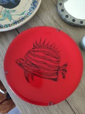 Assiette céramique émaillée vintage poisson Georges Gouzy