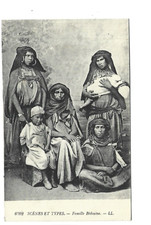 SCENES ET TYPES  FAMILLE BEDOUINE