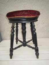 Tabouret de Piano XIXeme Napoléon III Bois tournè & noircie