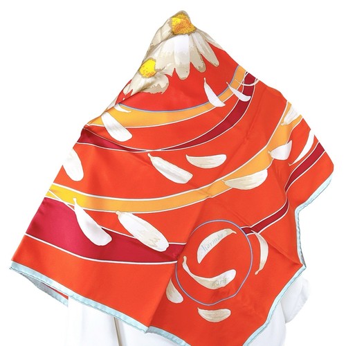 Foulard vintage soie hermes - vintage,