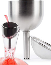 Entonnoir Inox 3-En-1 Pour Carafe À Vin Et Verre - Décanteur, Aérateur Et Filtre
