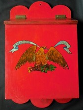 VINTAGE HAND-PAINTED WOOD RED