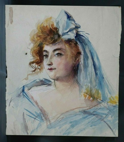 Aquarelle 19àme portrait