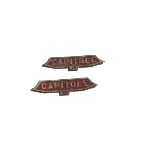Lot deux plaques peintes - lot, de