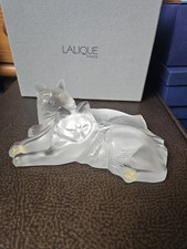  Lalique France Sculpture Couple De Chats 