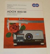 DEPLIANT publicitaire ADOX pour PROJECTEUR 5x5 ADOX 800-M - FOTOWERKE Germany