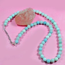 Collier bleu Larimar rond
