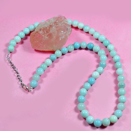 Collier bleu larimar rond - collier,
