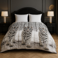 Couette tempérée imprimée Tigre - Mi saison - MORTREUX