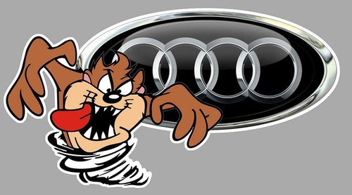 Audi left taz sticker - taz, gauche