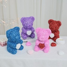 Peluche ours rose mousse