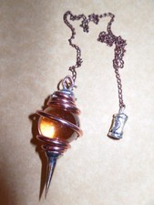 PENDULE EGYPTIEN MICRO VIBRATOIRE ESOTERISME VOYANCE BOULE DE VERRE FUMMEE