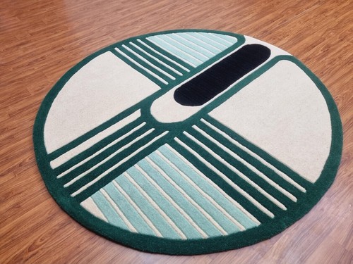 Tapis rond laine - en, touffeté