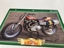 Harley Davidson XR750 dirt Track 1992 fiche carte moto passion collection Atlas