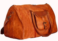 Grand sac de voyage vintage en cuir véritable pour homme, gym week-end, nuit ...
