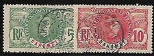 Dahomey 1906/07 Yvert 21/22