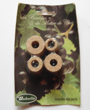 4 Bouchons liége percés vinaigrier 4 tailles differentes