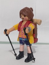 PLAYMOBIL FIGURINE FEMME RANDONNEUSE MONTAGNEUSE ALPINISTE MONTAGNEUSE