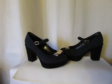 chaussures escarpins paul et joe sister daim bleu marine et noir 38