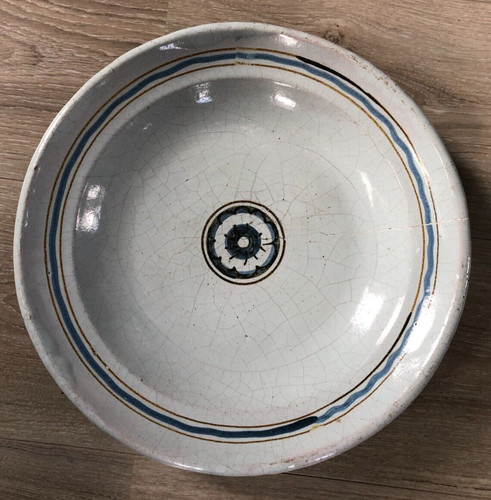 Ancien plat faience xixéme - faience,