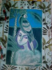 MARTINERY  Philippe Grand Dessin Sur fond Imprimé 