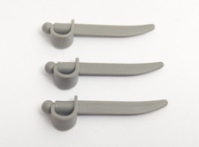 LEGO x3 Old DkGray Sword