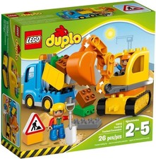 Lego Duplo 10812 la grue et le camion de chantier complet