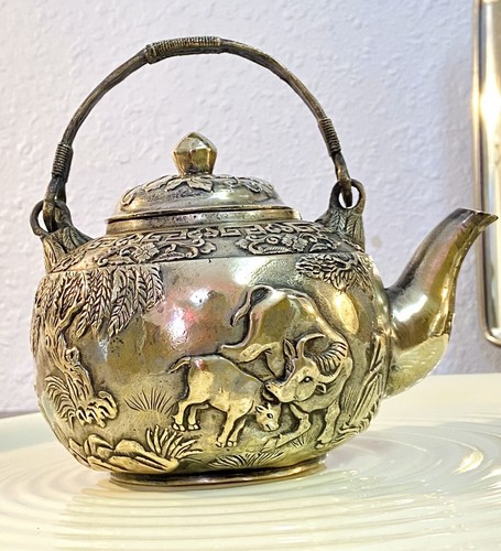 Théière chinoise bronze - théière, qing