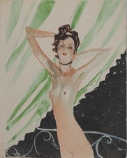 Jean-Gabriel DOMERGUE : Nu sur