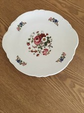 Ancien Plat Service Assiette Florale BERRY Haute Porcelaine Vintage Comme Neuve