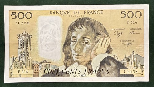 Billet banque 500 francs - banque,