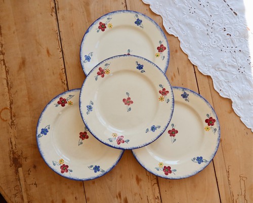 Assiettes plates vintage - 4,