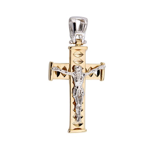 Pendentif croix jaune ct - pendentif, 18