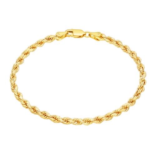 Bracelet chaîne corde - corde, or
