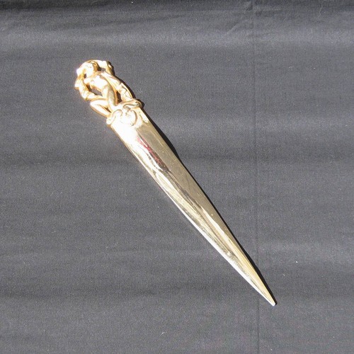 Coupe papier bronze doré - en,