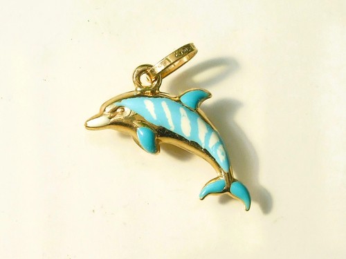 Beau petit pendentif - petit, dauphin