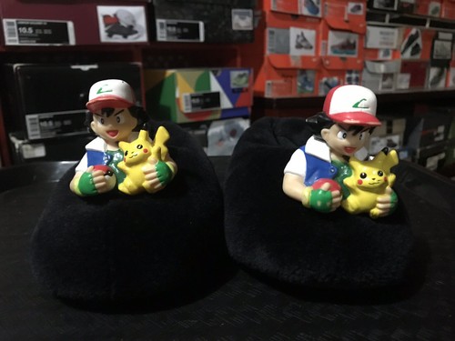 Pokemon boys slippers - slippers, blk