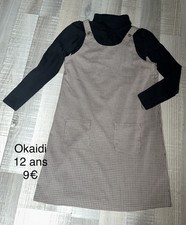 OKAIDI 12 ANS FILLE : Robe CHASUBLE ET SOUS PULL noir HIVER