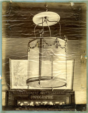 L.P., France, Paris, Musée Carnavalet, Lanterne style Louis XVI  Vintage albumen
