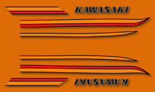 KAWASAKI 750 H2A - Kit carrosserie Sticker decals - Gold 1973