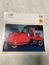 Tricycle Rollera 125 cm3 1959 fiche carte moto de collection Atlas