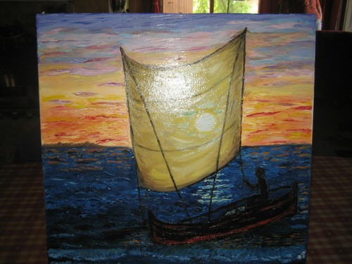 Huile sur toile - au, de
