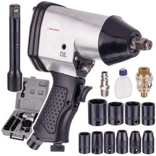 Visseuse Pneumatique Air comprimé Clé à chocs Forte 1/2 Pouces 340Nm+Accessoires