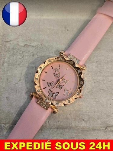 Montre quartz papillon - quartz,