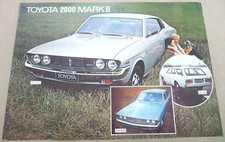 1970's TOYOTA 2000 Mark II mk2 COUPE BREAK Catalogue Brochure Prospekt Folder