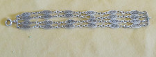Bracelet en argent mailles filigrane L 19,3 cm poids 15 grammes poinçon sanglier