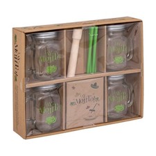 Coffret à cocktails "Mojito" 35cm Transparent