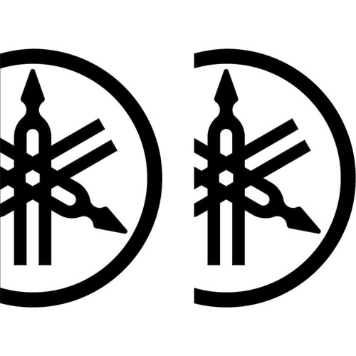 Coppia adhésifs noir - noir, logo